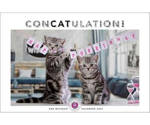 Whiskas Calendrier mural 2023 avec des chats mignons et des histoires amusantes. Calendrier mural 2023 au beau design. Calendrier photo 2023 paysage 45 x 30 cm.