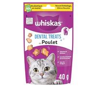 Whiskas Contrôle du Tartre Poulet Friandises pour Chats 40g Lot de 6
