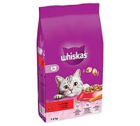WHISKAS Croquettes au boeuf pour chat adulte 3,8kg