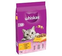 WHISKAS Croquettes Chat Adulte 1 An +, Sac de 7 kg, Au Poulet, Nourriture Chat Sèche Complète et Équilibrée, Croquettes chat