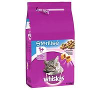 whiskas Croquettes Saumon pour Chat Adulte stérilisé - Le Sac de 1,75 kg