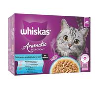 WHISKAS - Croquettes Savoureuses aux Saveurs Marines, Texture Croquante pour Chat (1,02 kg) - Lot de 3 - Vendu par Lot