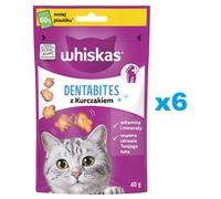 WHISKAS Dentabites 6x40g friandises dentaires pour chats adultes
