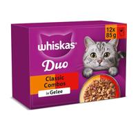 WHISKAS Duo de sachets de Nourriture Humide, Classic Combo en gelée, 12 x 85 g