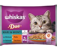 Whiskas Duo Mare e Monti, 1+ Ans, Nourriture Humide pour Chat, 13 Boîtes chacune de 4 sachets de 85 g (52 sachets au Total)