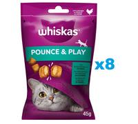 WHISKAS Energy and Vitality 8x45 g friandise au poulet pour chats