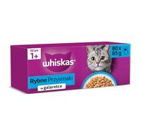 Whiskas Friandises de poisson en gelée adulte nourriture humide en sachets pour chat 80x 85g