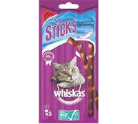 WHISKAS Friandises Sticks - Au saumon - Pour chat - 3 x 6 g
