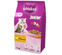 WHISKAS Junior 1,4 kg d'aliments secs complets pour chatons avec du poulet délicieux