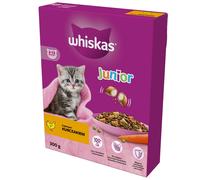 WHISKAS Junior 300 g d'aliment complet sec au délicieux poulet pour chatons