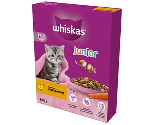WHISKAS Junior 300 g d'aliment complet sec au délicieux poulet pour chatons