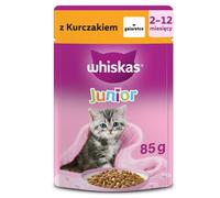 WHISKAS Junior au poulet en gelée nourriture humide pour chatons 85g
