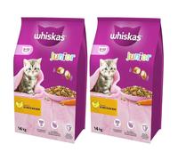 WHISKAS Junior - Croquettes pour chats avec du poulet - 12x4kg