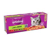 WHISKAS La Carte du Marché - Boîtes en Terrine aux 4 Saveurs pour Chat Adulte - 24 Boîtes de 400g - l'emballage peut varier, 4x400g