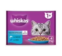 Whiskas Nourriture Humide pour Chats Sélection Poissons 4x85g