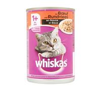 WHISKAS Nourriture pour Chat au Bœuf 12x400g