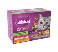 Whiskas Pâté Aliment humide pour chat Saumon et Dinde 12 sachets x 85 g