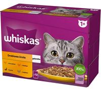 WHISKAS Poulet, canard, volaille, dinde en gelée 12x85g