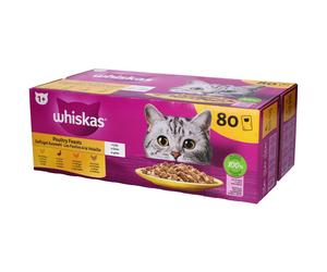 Whiskas Poultry Feasts - Sélection Volaille en Gelée pour Chat Adulte 1+ Aliment 80x85 g