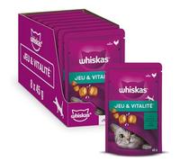 WHISKAS Pounce Play Jeu Vitalité - Friandises au Poulet Aliment complémentaire pour Chat Adulte - 8 Packs de 45g