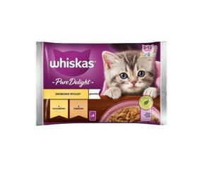 WHISKAS Pure Delight Junior Beignets de volaille au poulet et à la dinde 4x85g
