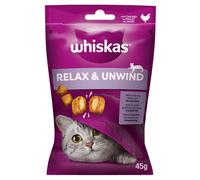 WHISKAS Relax Unwind Détente Relaxation au Poulet Aliment complémentaire pour Chats Adultes 45g