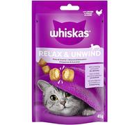 WHISKAS Relax Unwind Détente Relaxation au Poulet Aliment complémentaire pour Chats Adultes 45g