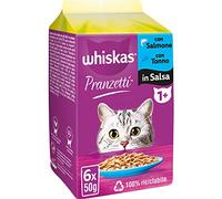 Whiskas Sélection de Poisson 1 + Adulte, Nourriture Humide pour Chat, 12 boîtes chacune de 6 sachets x 50 g (72 pièces au Total)