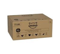 Whiskas Sélection délicate en gélatine 1+, nourriture humide pour chat, paquet format stock, 120 sachets chacun de 85 g (120 x 85 g)