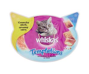Whiskas Snacks Knusper poches avec saumon Lot de 4 (4 x 60 g)