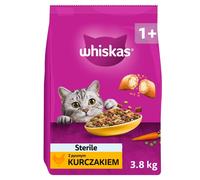 WHISKAS Stérile au poulet savoureux Croquettes pour chats 3,8 kg