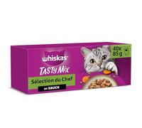WHISKAS TASTY MIX Aliment humide Sauce Chat adulte 40x85g Sélection du chef