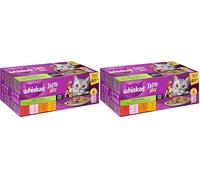 Whiskas Tasty Mix Chef's Choice Aliments en Sauce, 40 sachets de 85 g (1 Grand Paquet), Nourriture Humide pour Chats Adultes, à partir de 1 an (Lot de 2)