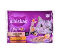 WHISKAS Tasty Mix Chicken and Vegetable, Lamb and Turkey - de croquettes pour chat - 4 x 85g