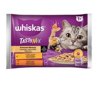 WHISKAS Tasty Mix Variations crémeuses avec poulet, agneau et dinde en sauce 4x85g