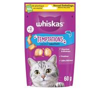 Whiskas Temptations Saumon Friandises pour Chats 60g - Lot de 6