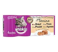 WHISKAS - Terrine mer-campagne - Pour chat - 4 boites de 400g