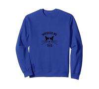 Whisker Me This : Cute Cat Lover Sweatshirt, Unisexe pour Adultes, Bleu Royal, XL