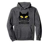 Whisker Revolution : Art félin soulèvement Sweat à Capuche, Unisexe pour Adultes, Chiné Foncé, M