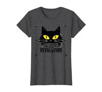 Whisker Revolution : Art félin soulèvement T-Shirt, Femme, Chiné Foncé, M