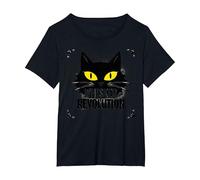 Whisker Revolution : Art félin soulèvement T-Shirt, Femme Grandes Tailles, Noir, 1X