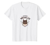 Whisker Wrangler : l'art inspiré de l'Ouest des Amoureux des Chats insolites T-Shirt, Enfant, Blanc, 3 Ans