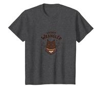 Whisker Wrangler : l'art inspiré de l'Ouest des Amoureux des Chats insolites T-Shirt, Enfant, Chiné Foncé, 8 Ans