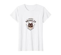 Whisker Wrangler : l'art inspiré de l'Ouest des Amoureux des Chats insolites T-Shirt, Femme, Blanc, XL