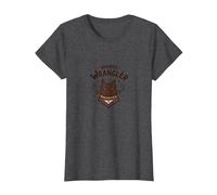 Whisker Wrangler : l'art inspiré de l'Ouest des Amoureux des Chats insolites T-Shirt, Femme, Chiné Foncé, S