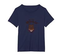 Whisker Wrangler : l'art inspiré de l'Ouest des Amoureux des Chats insolites T-Shirt, Femme Grandes Tailles, Bleu Marine, 6X