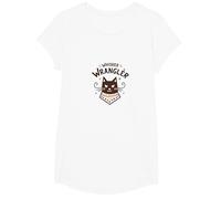 Whisker Wrangler : l'art inspiré de l'Ouest des Amoureux des Chats insolites T-Shirt, Fille, Blanc, S