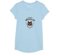 Whisker Wrangler : l'art inspiré de l'Ouest des Amoureux des Chats insolites T-Shirt, Fille, Bleu Céleste, L
