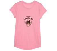 Whisker Wrangler : l'art inspiré de l'Ouest des Amoureux des Chats insolites T-Shirt, Fille, Rose, L