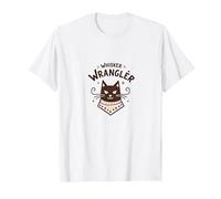 Whisker Wrangler : l'art inspiré de l'Ouest des Amoureux des Chats insolites T-Shirt, Homme, Blanc, S